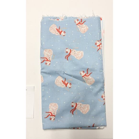 Vtg Dear Stella Snowman Cotton Fabric 42x20" Quilting Sewing Crafts Christmas - Picture 2 of 2